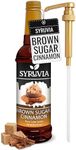 Syruvia Brown Sugar Cinnamon Syrup – Brown Sugar Cinnamon Coffee Syrup Flavor, 25.4 fl oz, Kosher, Gluten Free, Perfect for Coffee, Drinks, Soda, Desserts, and More, With Syrup Pump