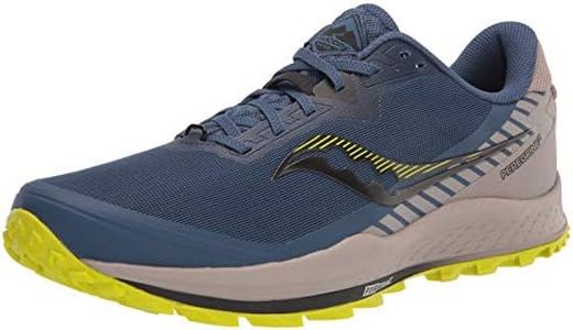 Saucony Men's Peregrine 11 Trail Running Shoe, Storm/Gravel, 11.5