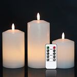 Pillar Candles With Flickering