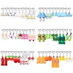 EIELO 30 Pairs Clip On Weird Funny Earrings for Women Cute Aesthetic Non Pierced Dangle Drop Earrings Set, Cubic Zirconia