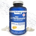 Naka Platinum PRO Magnesium L-Threonate Magtein 240 caps 2,000 mg per serving (3capsules) 144 elemental Magnesium (240 Count (Pack of 1))