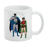 Batman and Robin Ceramic Coffee Mug, Novelty Gift Mugs for Coffee, Tea and Hot Drinks, 11oz, White