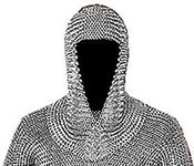 THORINSTRUMENTS (with device) Medieval Chainmail Coif Armor Mild Steel Silver Rustic Vintage Home Decor Gifts