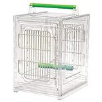 CaitecPerch & Go Polycarbonate Bird Carrier, Clear View Travel Cage