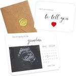 HAMUIERS Pregnancy Announcement for Grandma, Grandma Baby Announcement Ideas Card, Ultrasound Picture Pregnancy Announcement, Grandmother to be Gifts