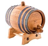 1 Liter American Oak Aging Whiskey Barrel | Handcrafted Using American White Oak | Age Your own Whiskey, Beer, Wine, Bourbon, Tequila, Hot Sauce & More