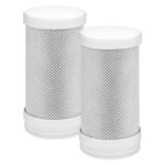 HOTUT Replacement Filters for Faucet Filtration System, 2pcs Replacement Faucet Water Filters, Carbon Block Water Filtration System, Reduces Chlorine,Taste and Odor, Last Up to 6 Months per Filter