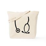 CafePress Stethoscope Doctor Tote Bag Natural Canvas Tote Bag, Reusable Shopping Bag