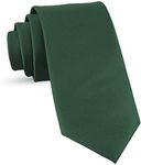 LUTHER PIKE SEATTLE Extra Long Ties For Men Woven Big and Tall Tie Mens Ties : XL Solid Color Necktie (Emerald Green)