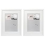 Ikea RIBBA Large Deep Box Photo Frames, 30 x 40 cm, (21 x 30 cm A4 Mat), White, 803.784.23 - Set of 2