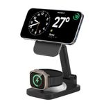 UNIGEN AUDIO MAGTEC 310 | 23W Magnetic Wireless Charger | for iPhone 16/15,14,13 & 12 Series | Apple Watch 2/3/4/5/6 SE 7 | Airpods 2,3,Pro & Other Qi Devices (Black)