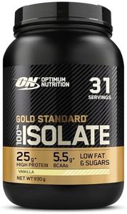 Optimum Nutrition ON Gold Standard 100% Isolate Whey Protein, High Protein Powder with Naturally Occurring BCAAs and Glutamine for Muscle Growth and Support, Vanilla, 31 Servings, 930 g