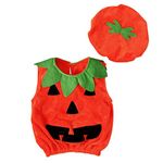 Miyanuby Kids Halloween Costume Pumpkin Fancy Dress Cosplay Party Costume Clothes with Hat for Baby Boys Girls