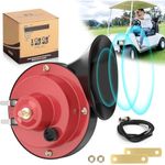 10L0L Universal 12 Volt Golf Cart Horn Kit for EZGO, Club Car, Yamaha - Floor Mount Button Switch, Golf Cart Street Legal Horn Kit