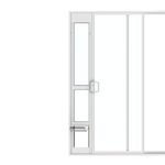 Hakuna Pets Sliding Patio Dog Door, Adjustable 1960–2120 mm, Aluminium Frame, Lockable Panel, Damage-Free or Permanent Installation, Weather-Resistant, Easy to Install (White, Medium)