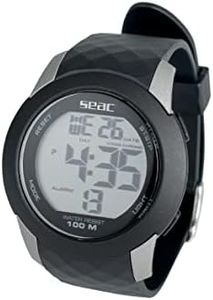 SEAC Chronos, Orologio Digitale Resistente all'Acqua 100 m Unisex Adulto, Nero, Standard