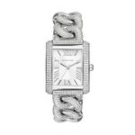 Michael Kors Stainless Steel Analog White Dial Women Watch-Mk7299, Silver Band