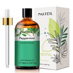 PHATOIL Peppermint Essential Oil 100ML, Pure Premium Grade Peppermint Essential Oils for Diffuser, Humidifier, Aromatherapy, Candle Making