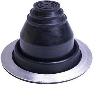 Flashers #1 Black EPDM Flexible Roof Jack Pipe Boot Metal Roofing Pipe Flashing (Pipe OD 1/4" to 2") - 100% Made In The USA