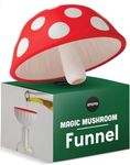 OTOTO Magic Mushroom Small Funnel - Kitchen Funnels for Filling Bottles or Containers - Silicone Funnel, Plastic Funnel for Liquids - 100% Food Safe, BPA-Free, Dishwasher Safe Collapsible Funnel