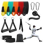 Davllin Baseball Resistance Trainer,Training Aid for Baseball Softball Pitchers,Interchangeable Grips to Build Arm Strength,Arm Bands for Baseball Players,Baseball Throwing Trainer,Great to Warm-Up