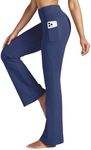 Willit Women's Yoga Pants Flare Leggings High Waist Bootcut Workout Leggings Tummy Control with Pockets 29" Deep Blue XS