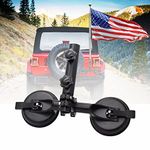 RCRBT Universal Flagpole Holder with Suction Cup Multi-Function Flag Pole Holder Kit Compatible with Off-road SUV, Truck, Jeeps, Off-Road RV, SUV, Yachts, ATV, UTV