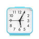 ORIA Analog Alarm Clock, Small Analog Clock, Battery Operated Desk Clock with Snooze, Luminous, No Ticking Silent Alarm Clock for Bedroom, Bedside and Office - Blue