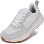 BRONAX Womens Wide Toe Box Road Running Shoes Size 7w Width Female Tennis Sneakers Cross Training Gym Outdoor Workout Slip Resistant Suede Mesh Ladies Grey 38