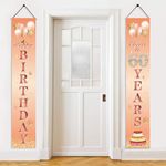 Happy 60th Birthday Door Banner Party Decorations,Rose Gold Fabric 60th Birthday Door Porch Sign Banner for Girls Women 60th Years Old Birthday Party Indoor Outdoor Decor Supplies