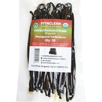 26 Organic Madagascar Vanilla Beans Extract Exclusive Grade B.11.5 - 14cm by FITNCLEAN Vanilla. Bulk Dry Whole Bourbon Non-GMO Pods. Certified Organic