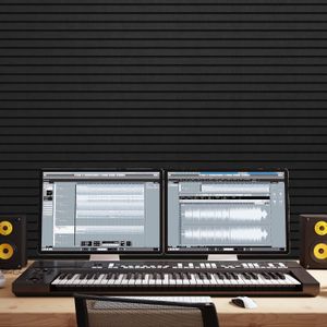 TONOR Large Acoustic Panels – Black Soundproof Foam Tiles