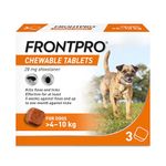 FRONTPRO Chewable Tablets Flea & Tick Treatment for Dogs 3 Pack (4-10kg)