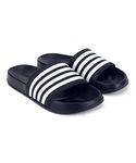 Aqualite Sliders for Men || Comfort Trendy Stylish Fashionable Slippers/Flip Flop/Slides for Men, Navy Blue & White, UK 8