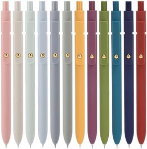 Ddaowanx Gel Pens, 0.5mm Quick Dry Black Ink Pens Fine Point Smooth Writing Pens, Cute Office School Supplies Gifts for Women (24 Pcs Vintage+Morandi-Black Ink)