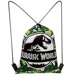 Jurassic World Drawstring Bag, Boys String Bag For School, Gym, Travel, Swimming, Kids Dinosaur Gifts