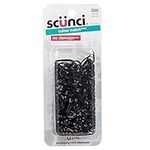 Scunci Value Pack 300-Pieces Black Polyband Hair Elastics (39703Wc), 1 Count