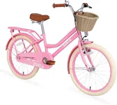 BALINGE 20" Inch Girls Bike Kids Bike Girls Bicycle 20” Bike 20 Bike for Girls Ages 7 8 9 10 Years Old,MTB Single Speed Bicycle,Enclosed Chainguard Kids' Bicycles,Light Pink