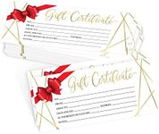 25 4x9 Christmas Gift Certificates For Business Gifts For Clients - Gift Cards For Small Business Gift Certificates Christmas, Blank Gift Certificates For Spa Salon Gift Certificates for Restaurants