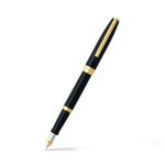 Sheaffer Sagaris Medium Nib Gold Trim Fountain Pen - Gloss Black