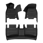 TuxMat - for Mercedes-Benz EQS Sedan 2023-2024 Models - Custom Car Mats - Maximum Coverage, All Weather, Laser Measured - This Full Set Includes 1st and 2nd Rows