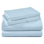 Giza Cotton Sheets Queen Sheets-Giza Cotton Sheets Queen Size Giza Sheets – My-Giza--Sheets 100% Certified Long Staple Giza Cotton (Queen Size, Light Blue)