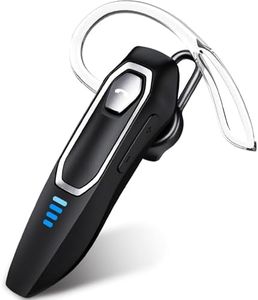 Bluetooth Headset V5.4, Bluetooth Earpiece with Micros, Noise Cancelling Hands Free Headset for Cell Phone with 36H Talking Time/Mute Function, Single Ear Wireless Headphone for Truck Driver