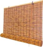 Outdoor Reed Roller Blinds, Patio Reed Blinds, Roman Roller Blinds, Porch Blackout Roller Blinds, Vintage Reed Blinds with Lift, Reed Roller Blind Privacy Protection, Easy Installation,36x72in（WxH