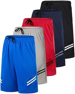 Boys Workout Quick Dry Shorts Youth Clothes Mesh Active Athletic Basketball Soccer Kids Pockets Running Teen Dry-Fit M (8-10) 5-Pack