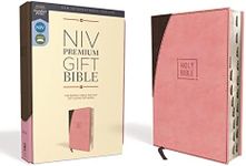 NIV, Premium Gift Bible, Leathersoft, Pink/Brown, Red Letter, Thumb Indexed, Comfort Print: The Perfect Bible for Any Gift-Giving Occasion