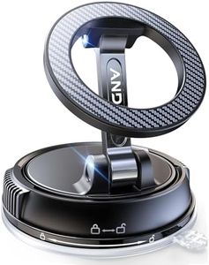 Car Phone Holder for Magsafe [78+LBS Strongest Suction & 2400gf Strongest Magnetic] 360° Adjustable Car Phone Mount, Phone Holders for Your Car for iPhone 16 Pro Max 15 14 13 12 Plus (Carbon Fiber)
