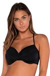 Sunsets Women's Underwire Sweetheart Tankini, Black, 38D