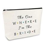 Bride Gift Bride Makeup Bag Gift Bride to Be Gift Bridal Shower Gift Newly Engaged Travel Cosmetic Bag Engagement Gift Bachelorette Party Gifts Future Mrs Gifts Valentine’s Day Wedding Gift for Bride