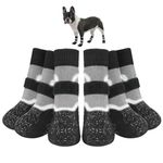 BEAUTYZOO Dog Socks to Prevent Licking Paws, Dog Shoes for Hot/Cold Pavement, Non Slip Dogs Boots & Paw Protectors Reflective with Grips for Hardwood Floor Small Medium Large Senior Dog Booties